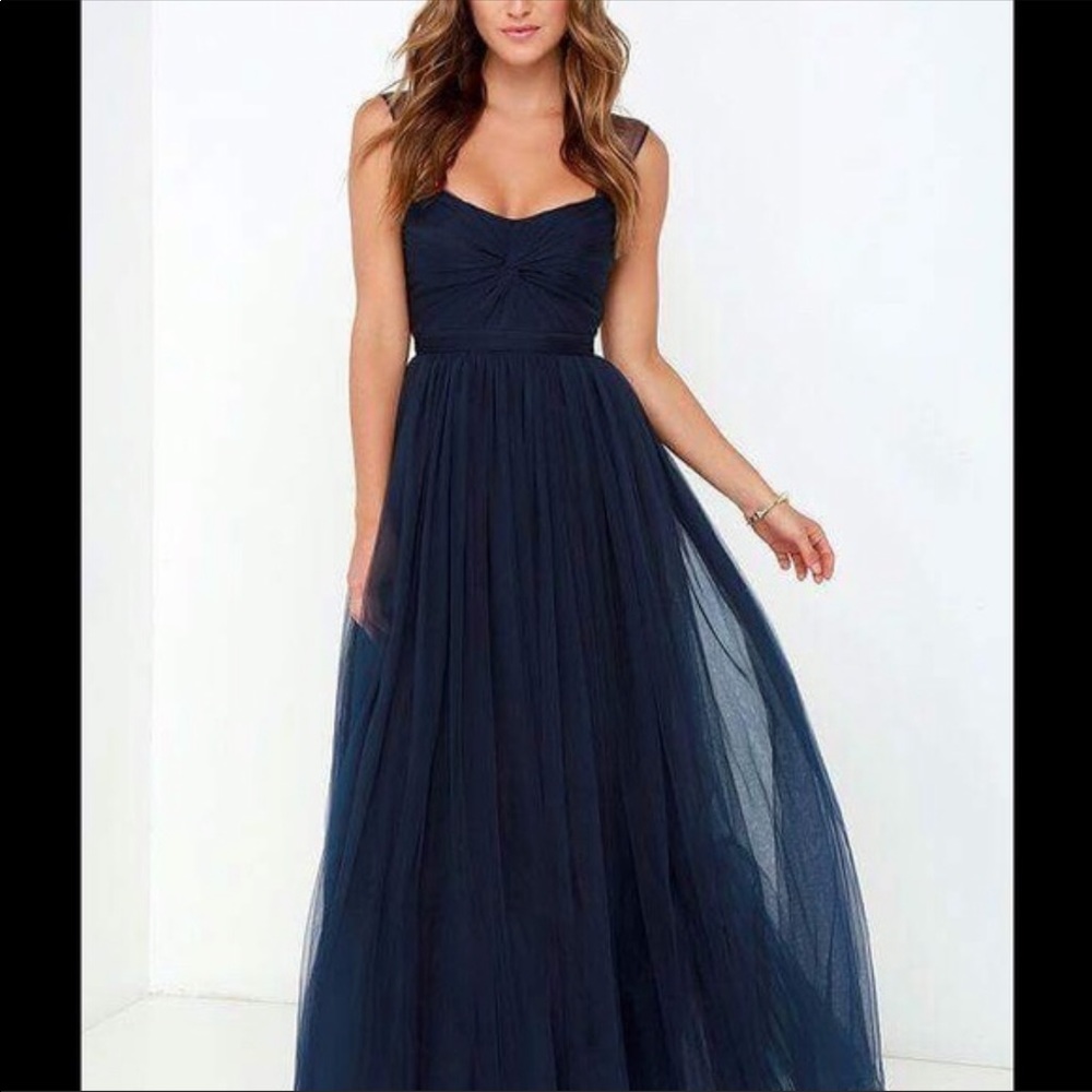 Navy blue size 4 formal maxi dress